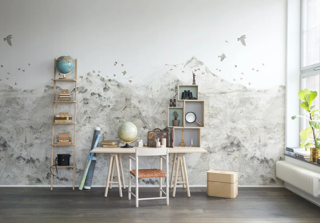 Wallpaper all four walls and you got yourself a whole mountain range