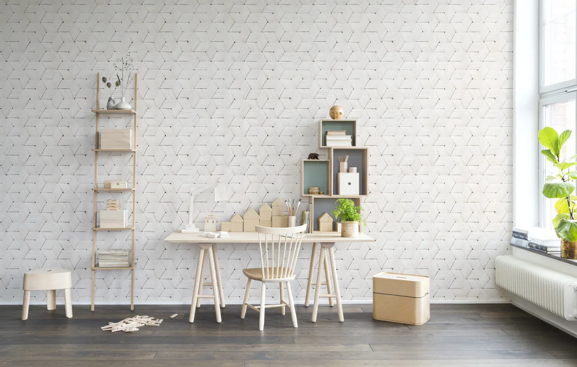 A braided wall in white