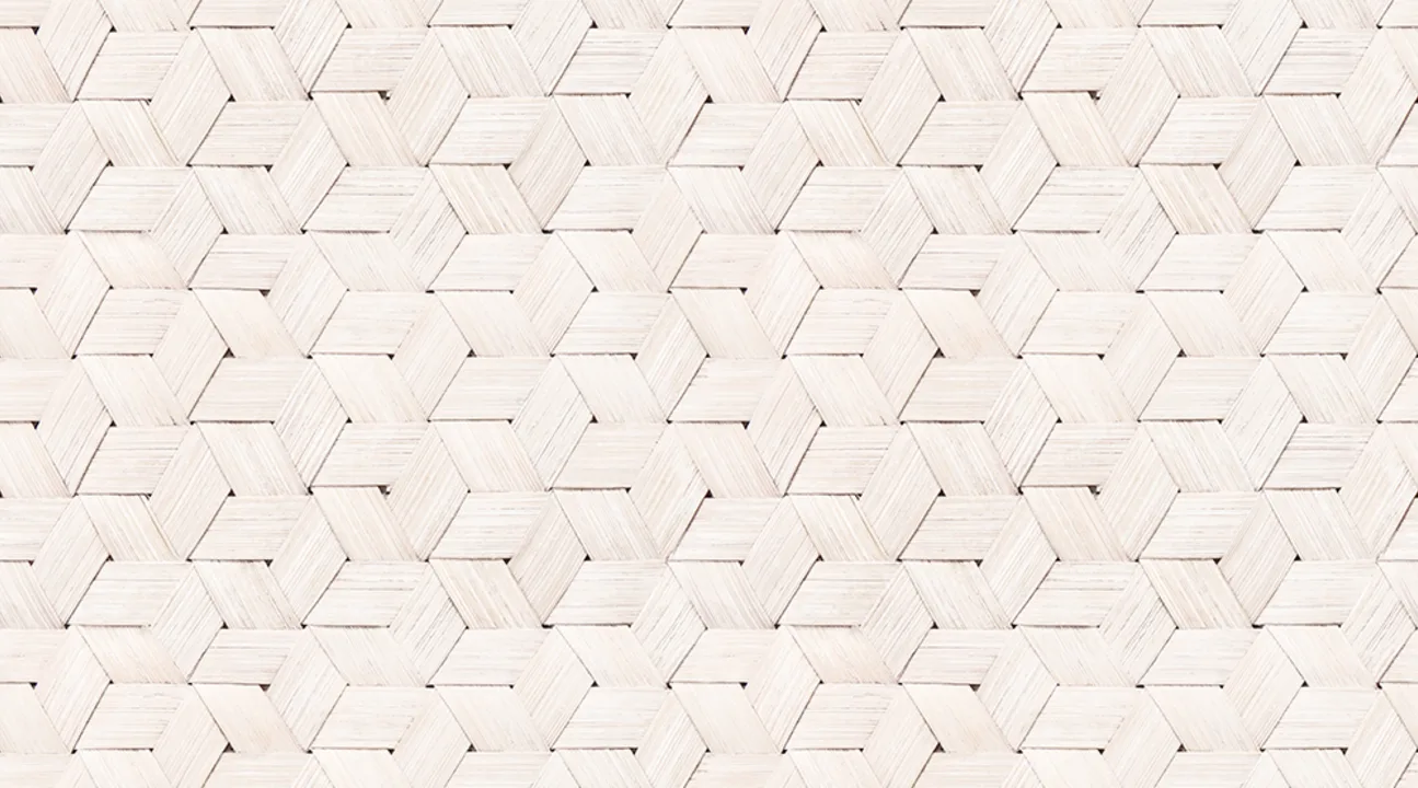 A braided wall in white