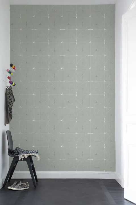 A minty green wallpaper