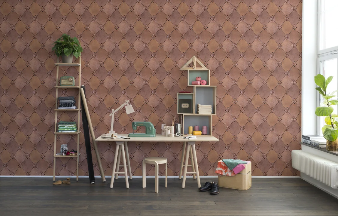Natural materials on the walls