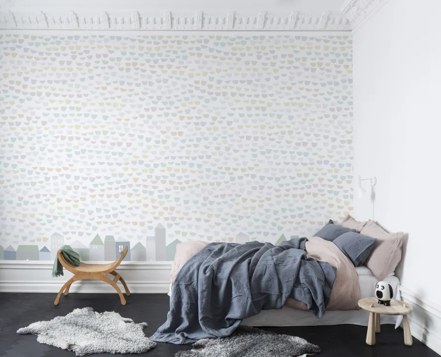 Des jolis pastel pour un décor mural enfantin