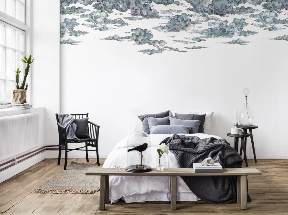 Une toile de nuage en décor mural