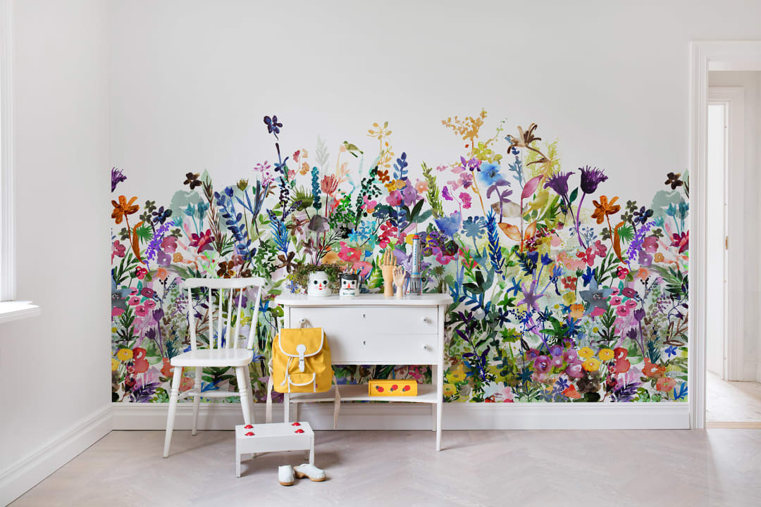 ZIDNI MURAL U AKVARELU WILDFLOWER