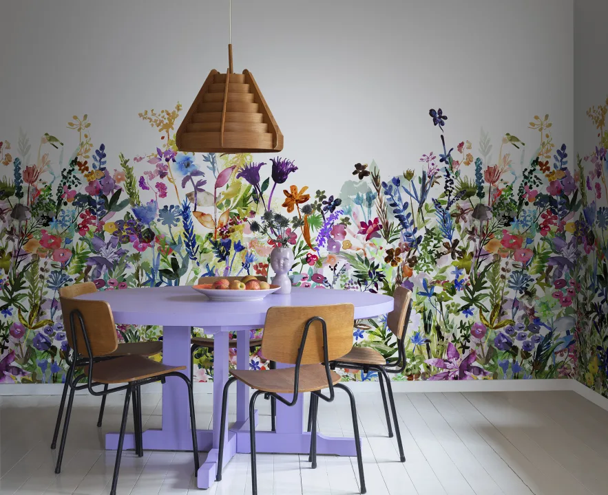 WATERCOLOR WILDFLOWER MURAL