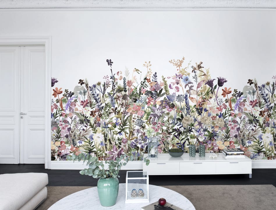 Wildflower pattern in soft pastels