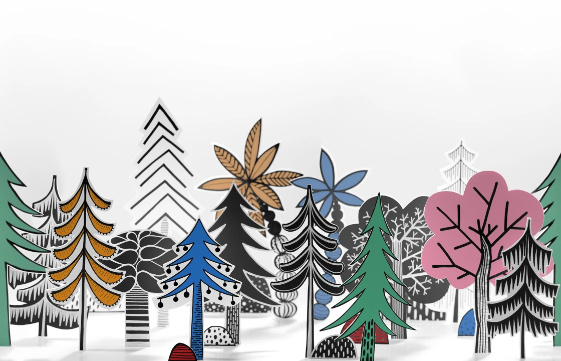 GRAPHIC FOREST MURAL