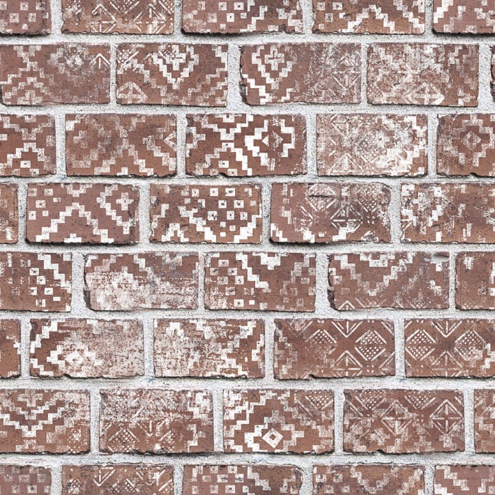 Un mur de briques rouges avec des jolis détails
