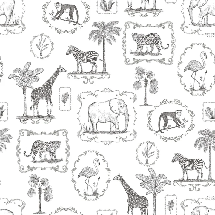 Animale exotice design mural de perete