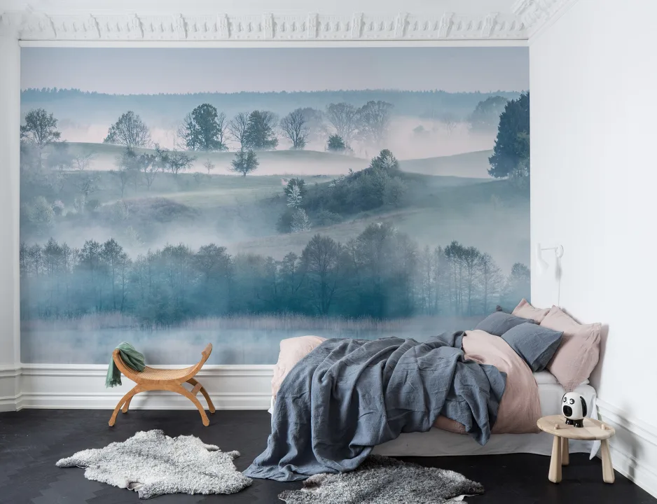 Dawn in soft pastels – a gorgeous wall mural design