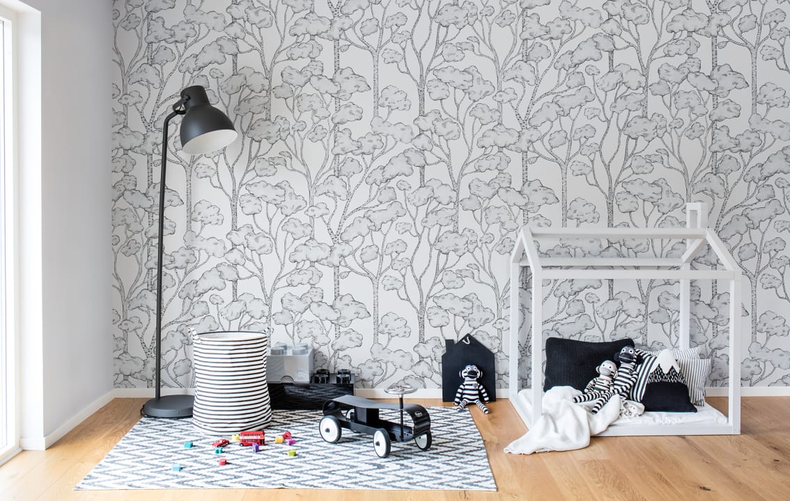 A playful, yet subtle wall mural