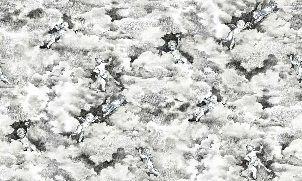 Un décor mural de nuage plein d'espoir