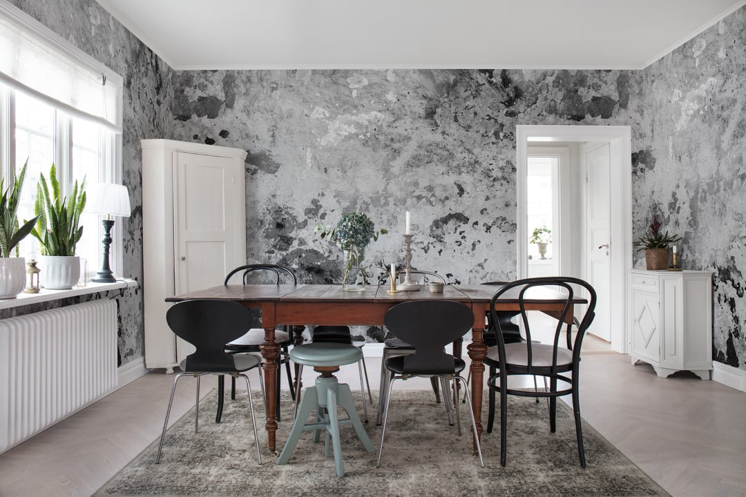 Papier peint noir décoratif
