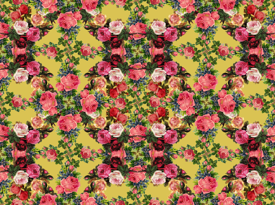 Un décor mural floral audacieux