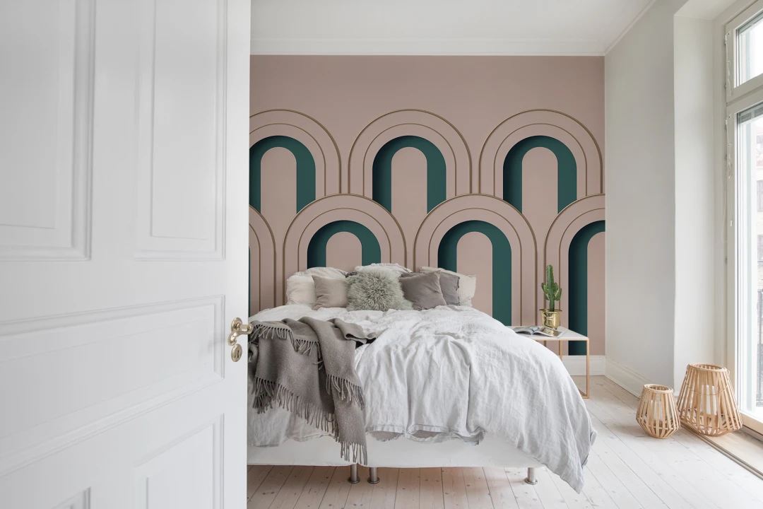 Un décor mural 3D dans un rose poudré qui ajoutera de la profondeur à n’importe quelle pièce.