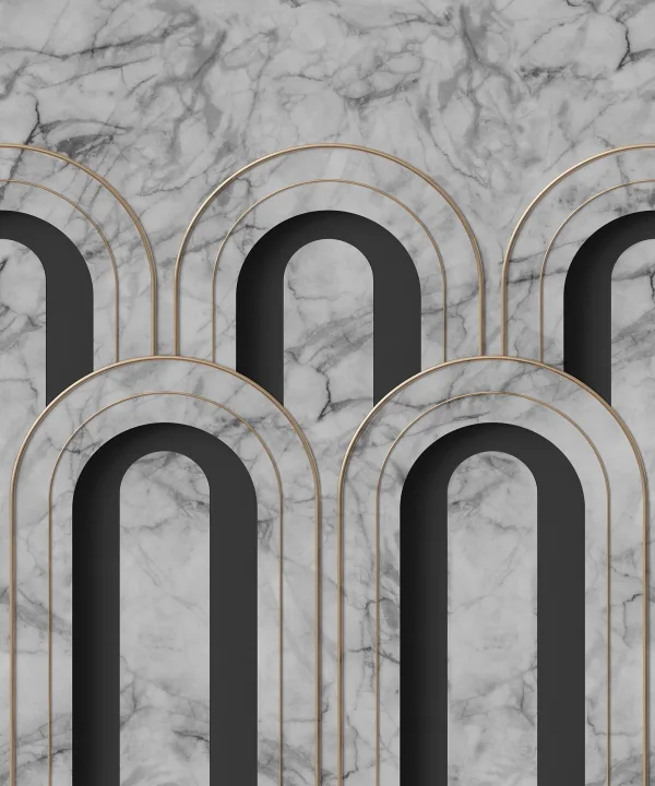 Arched marble wallpaper