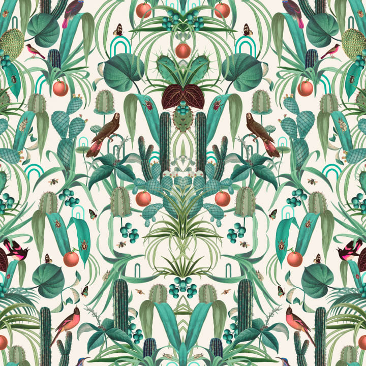 Symmetrical wallpaper in honor of the nature
