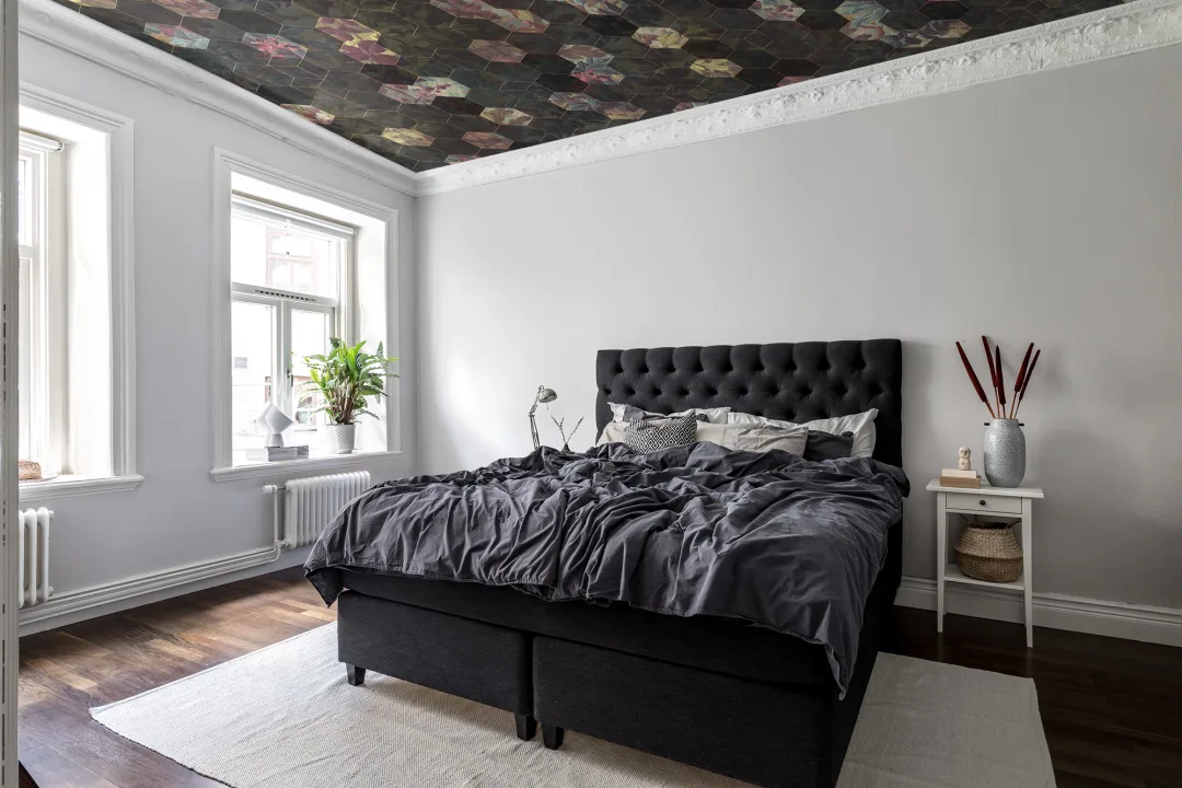 Et smukt rod med blomstrende hexagoner