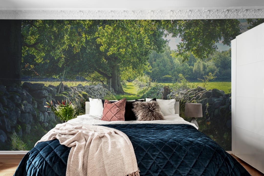 Papier peint de paysage luxuriant