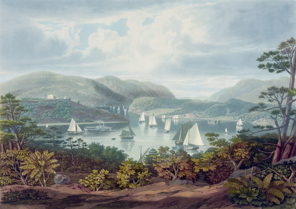 Vintage scenery wallpaper