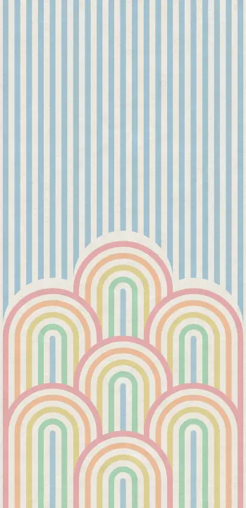 Twisted retro wall mural