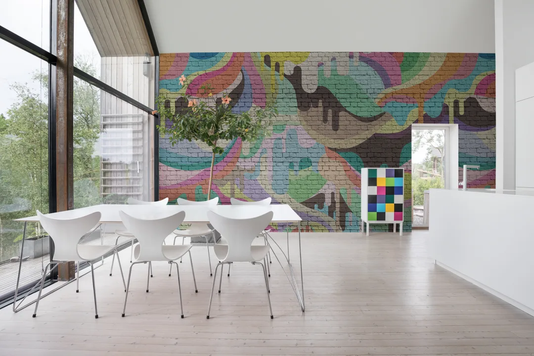 Mur de brique en joie
