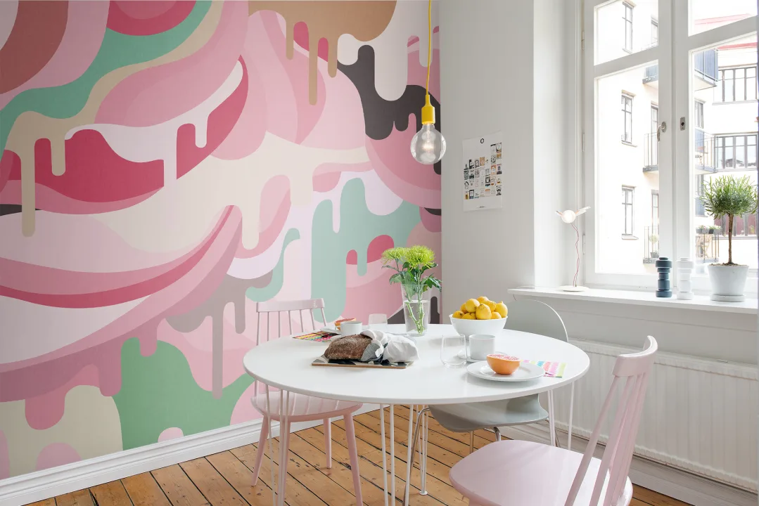 Le papier peint rose par excellence