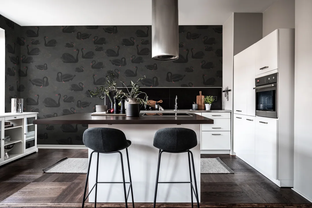 Expect the unexpected with a black swan wallpaper