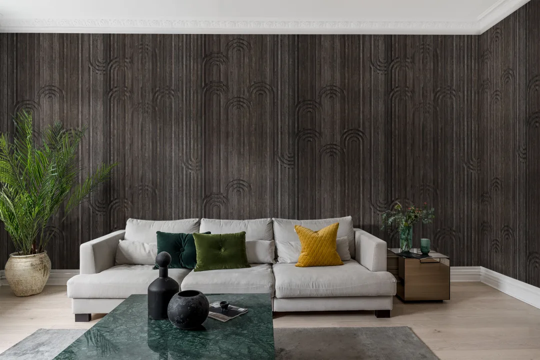 A wallpaper with revolving arches