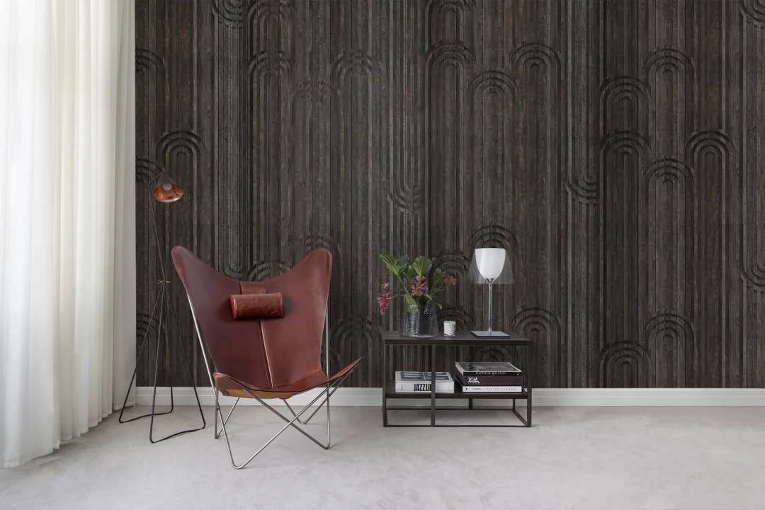 A wallpaper with revolving arches