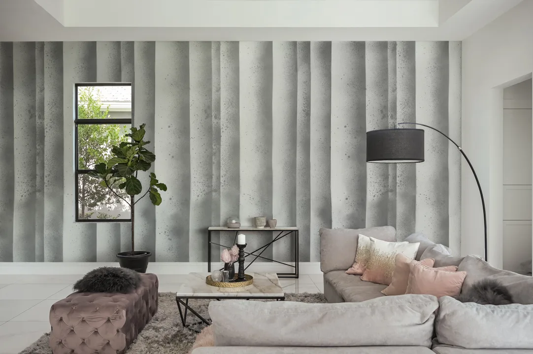 Relax in the shade of the window blinds with this wallpaper
