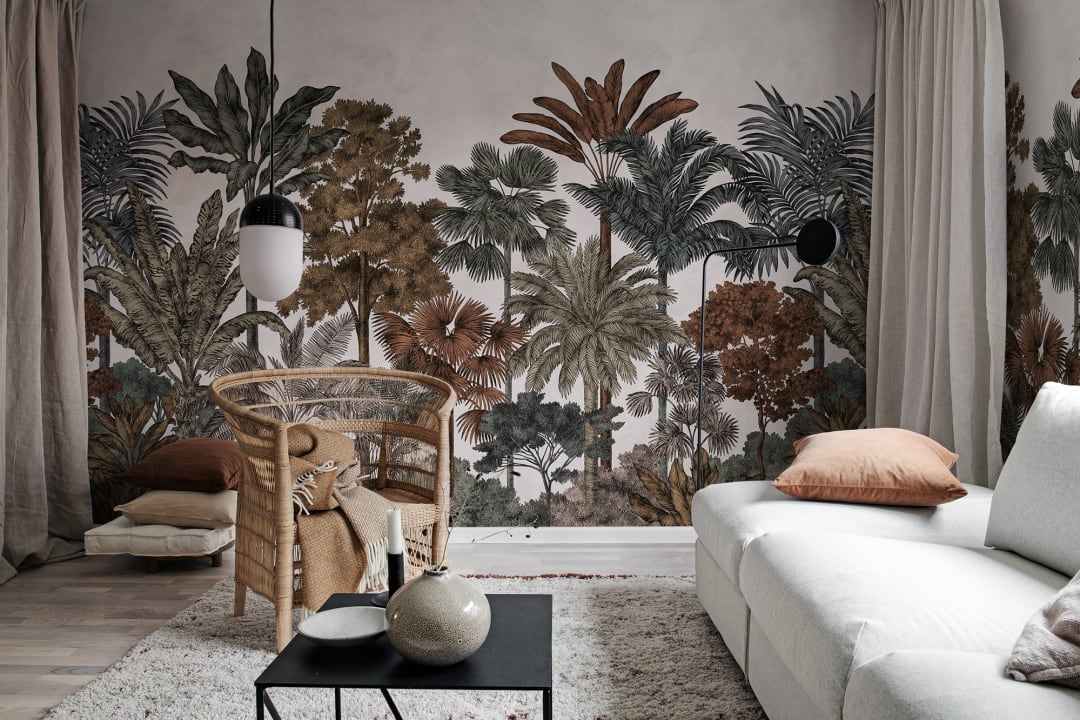Décor mural jungle tropicale