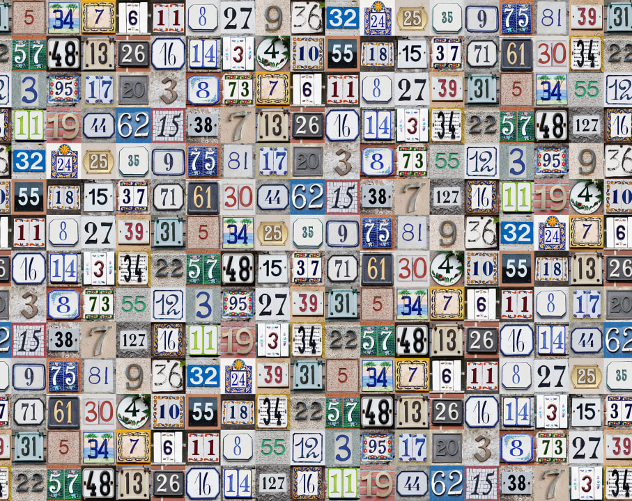 Tiny House Numbers Colorful