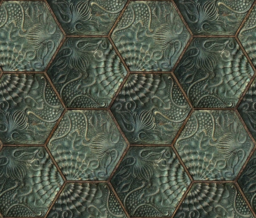 Hexagon Tiles Emerald