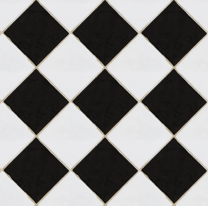 Checkered Tiles, Black & White