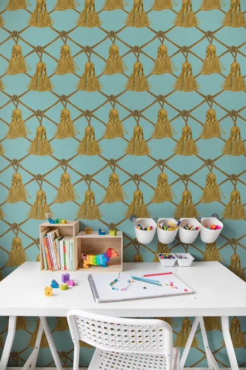 Tassels, Soft Turquoise