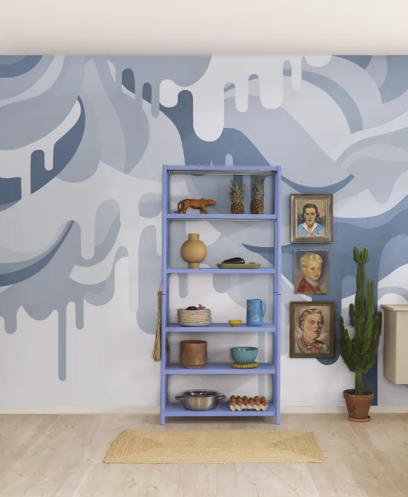 Dripping Ice Cream Blue