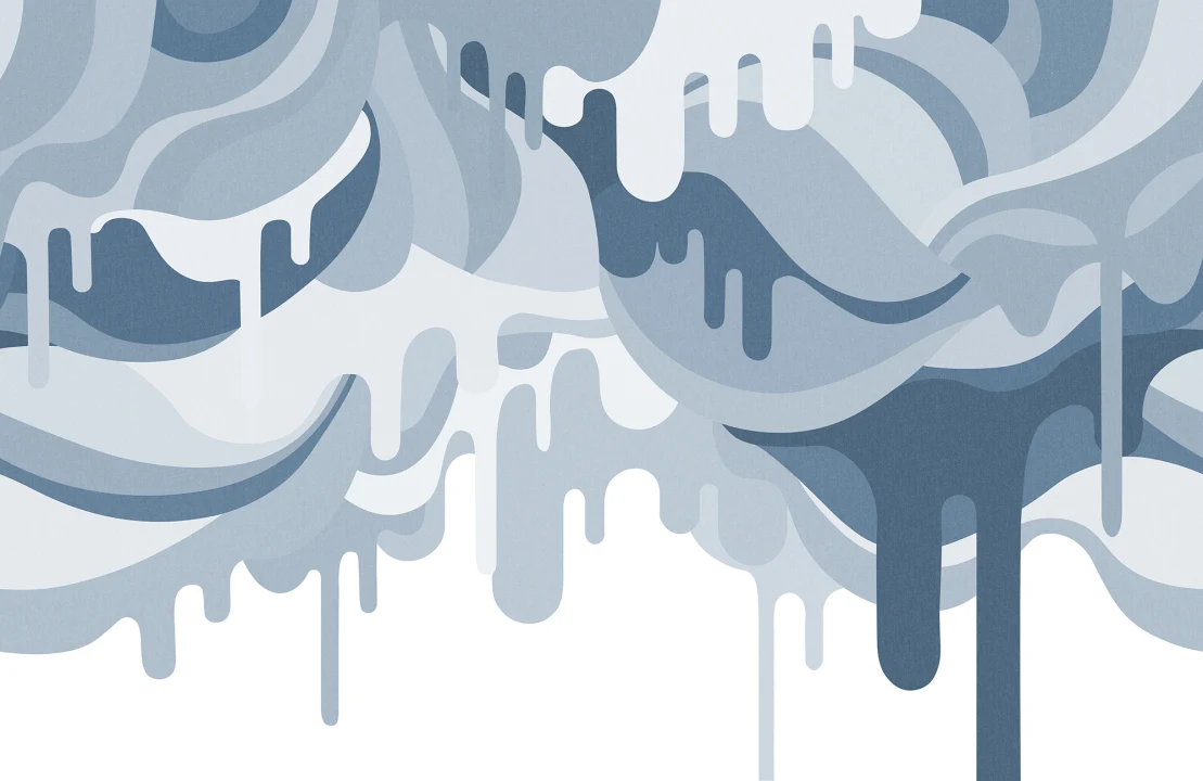 Dripping Ice Cream Blue