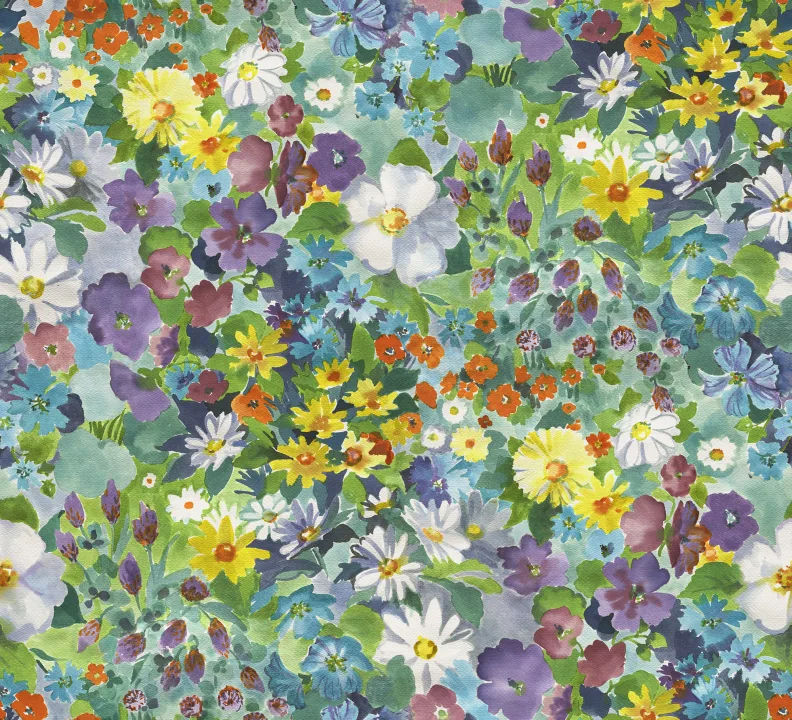 Storslagen blommig tapet