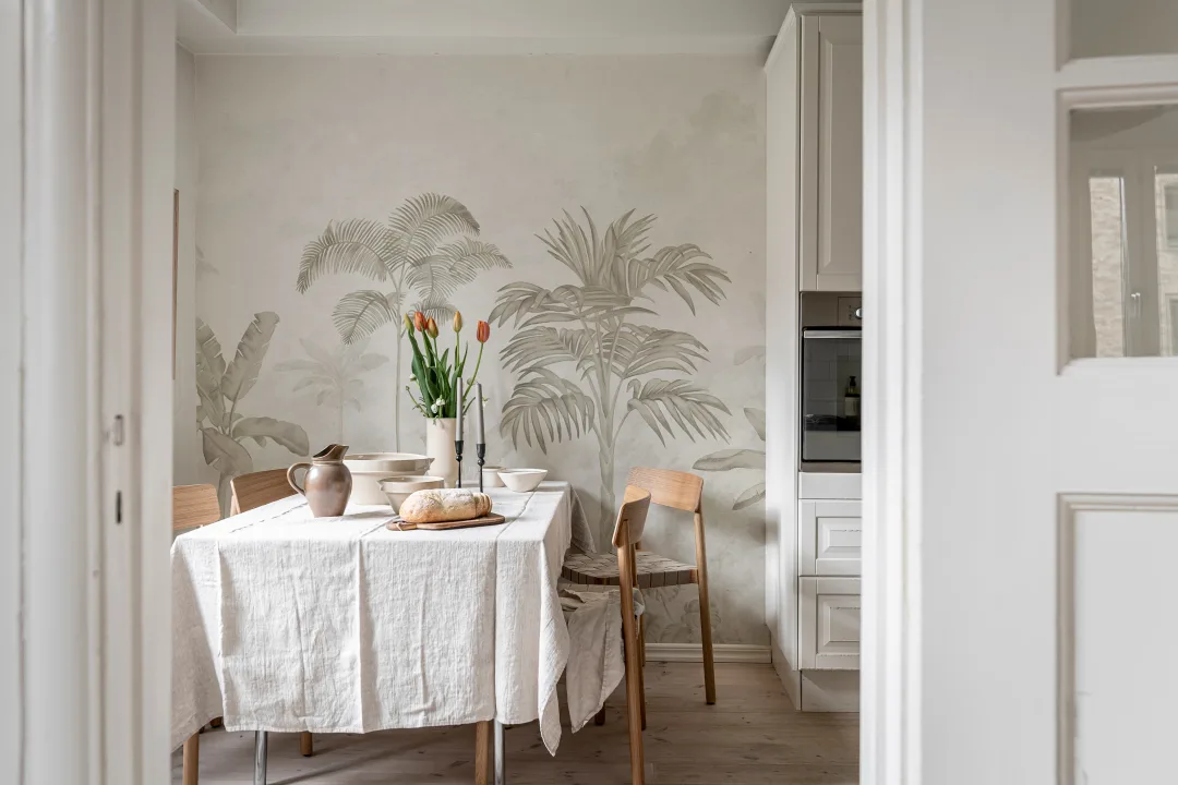 Vue chic sur les palmiers