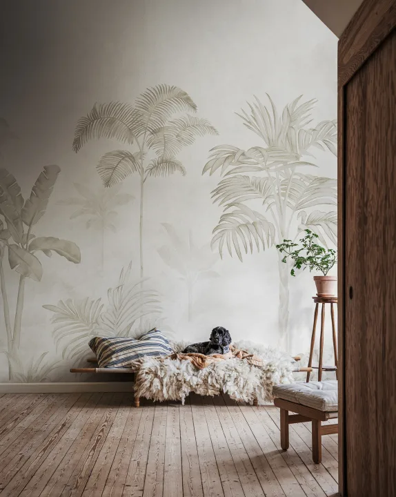 Vue chic sur les palmiers
