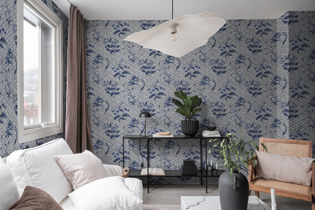 Floral Ripple Blue