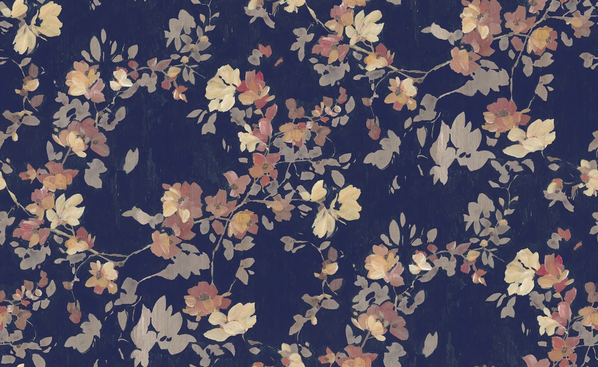 Blooming Garden, Dark Blue