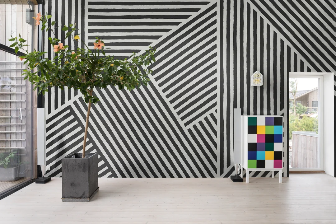 Zwart-wit behang