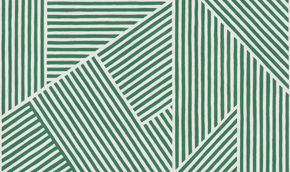 Groen gestreept behang