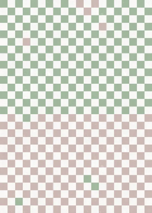 Groen en roze geruit behang