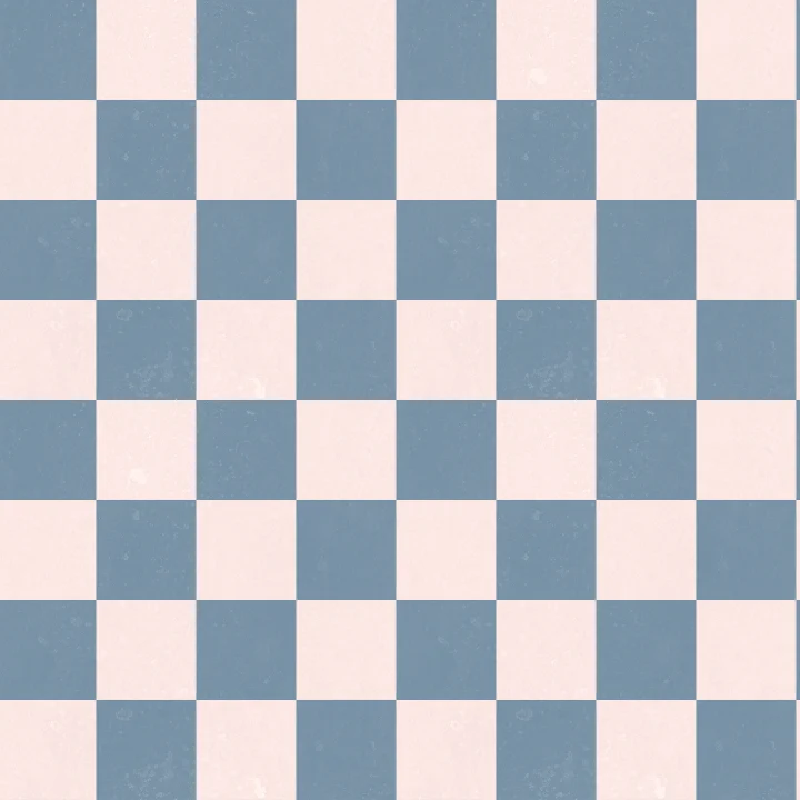 Blauw en roze geruit behang op maat