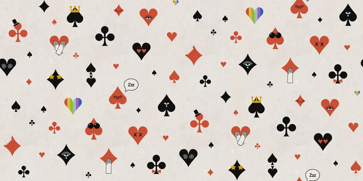 Fototapet med rødt pokerprint