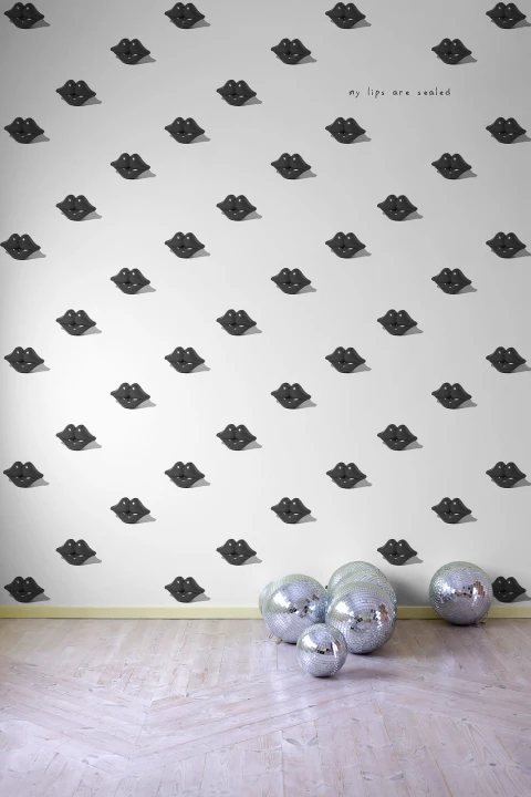 Papier peint noir et blanc audacieux
