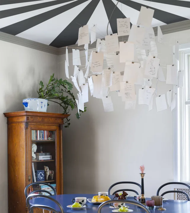 Maximalist ceiling wallpaper